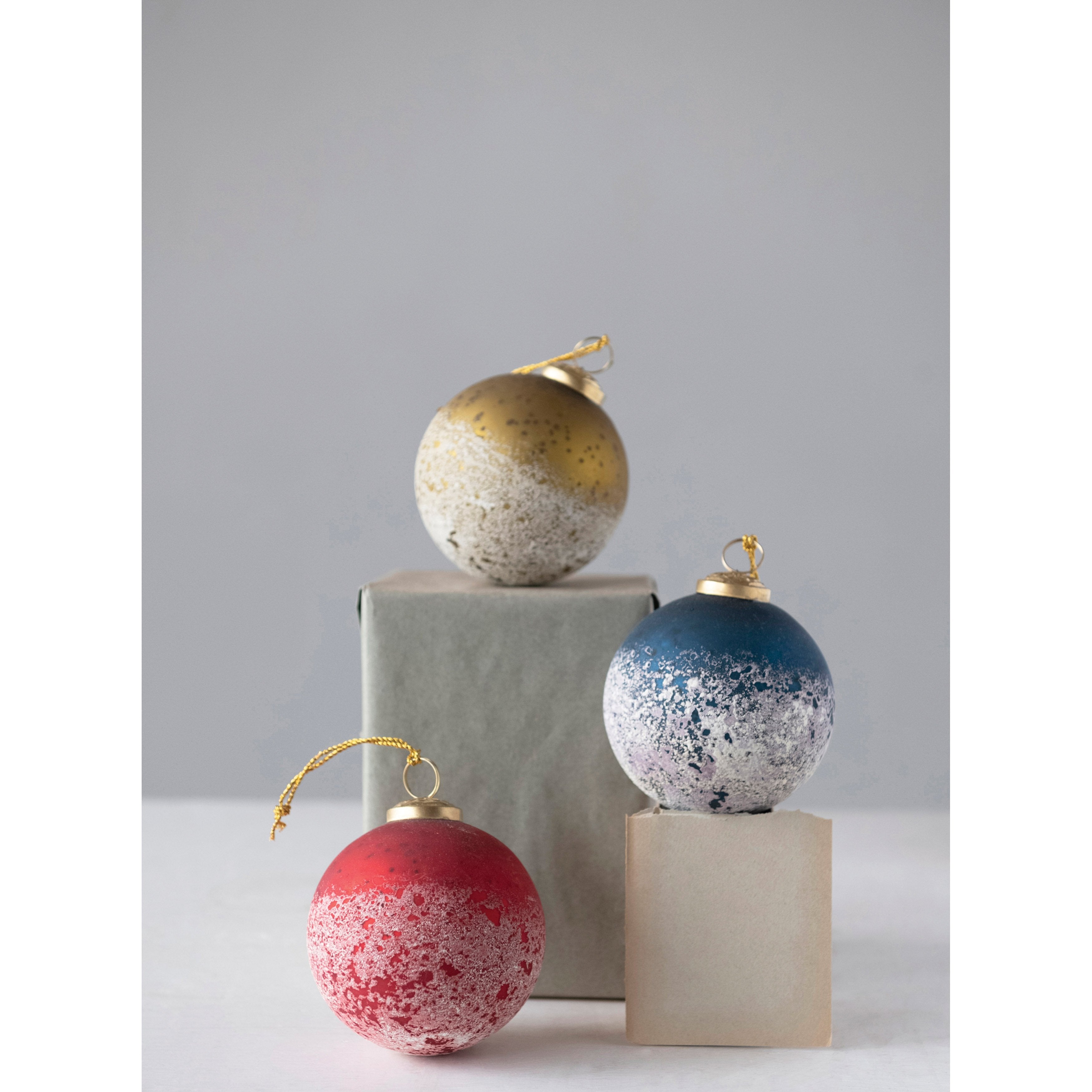 Ice-Finish Mercury Glass Ornament