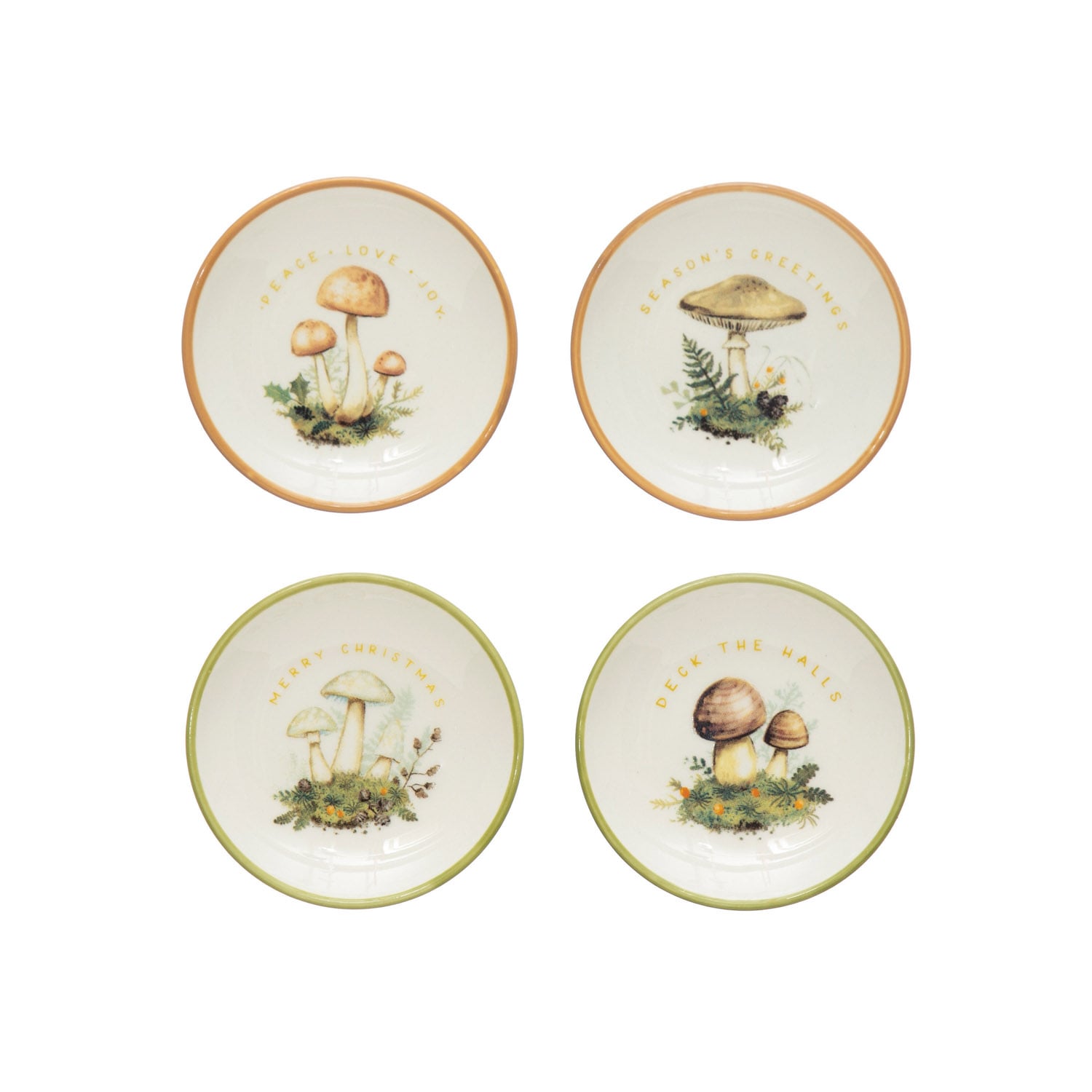 Whimsical Mushroom Holiday Trinket Dish