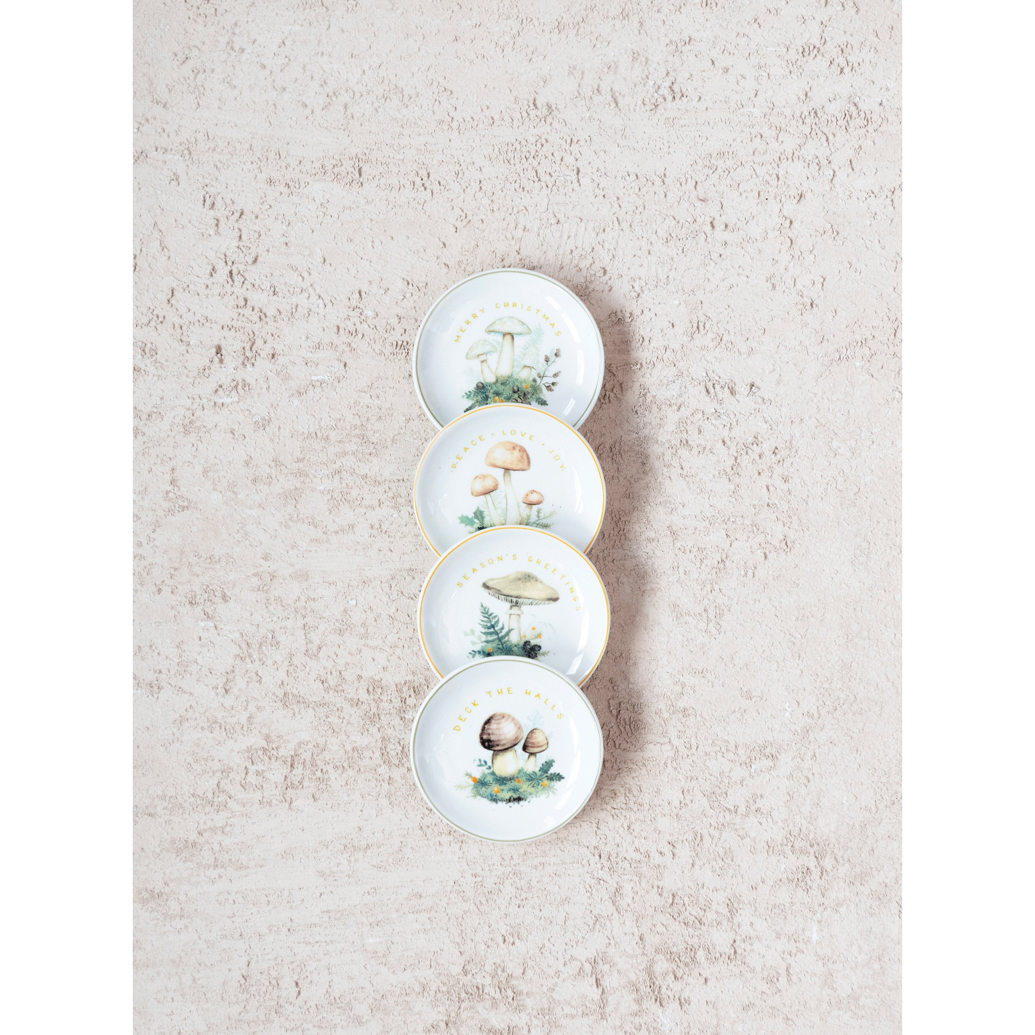 Whimsical Mushroom Holiday Trinket Dish