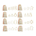 Gold Stainless Steel Cookie Cutter Set