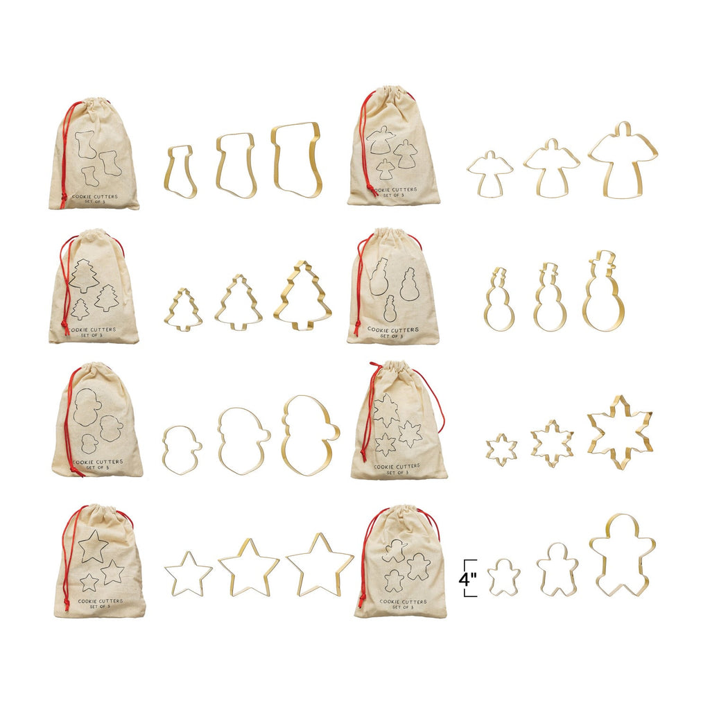Gold Stainless Steel Cookie Cutter Set