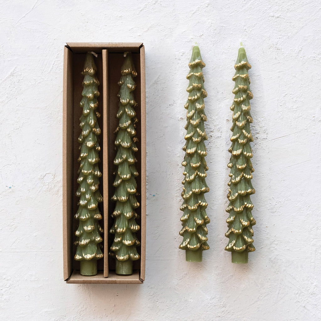 Cedar Tree Taper Candles, Unscented
