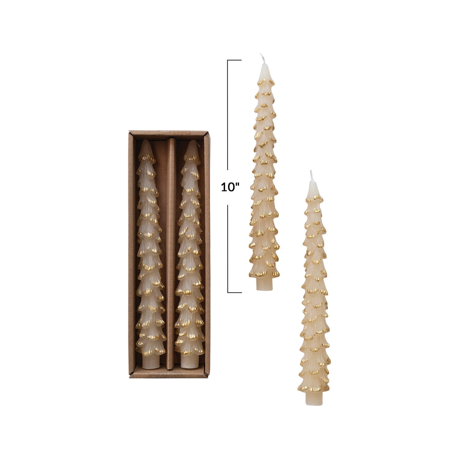 Eggnog Tree Taper Candles Set