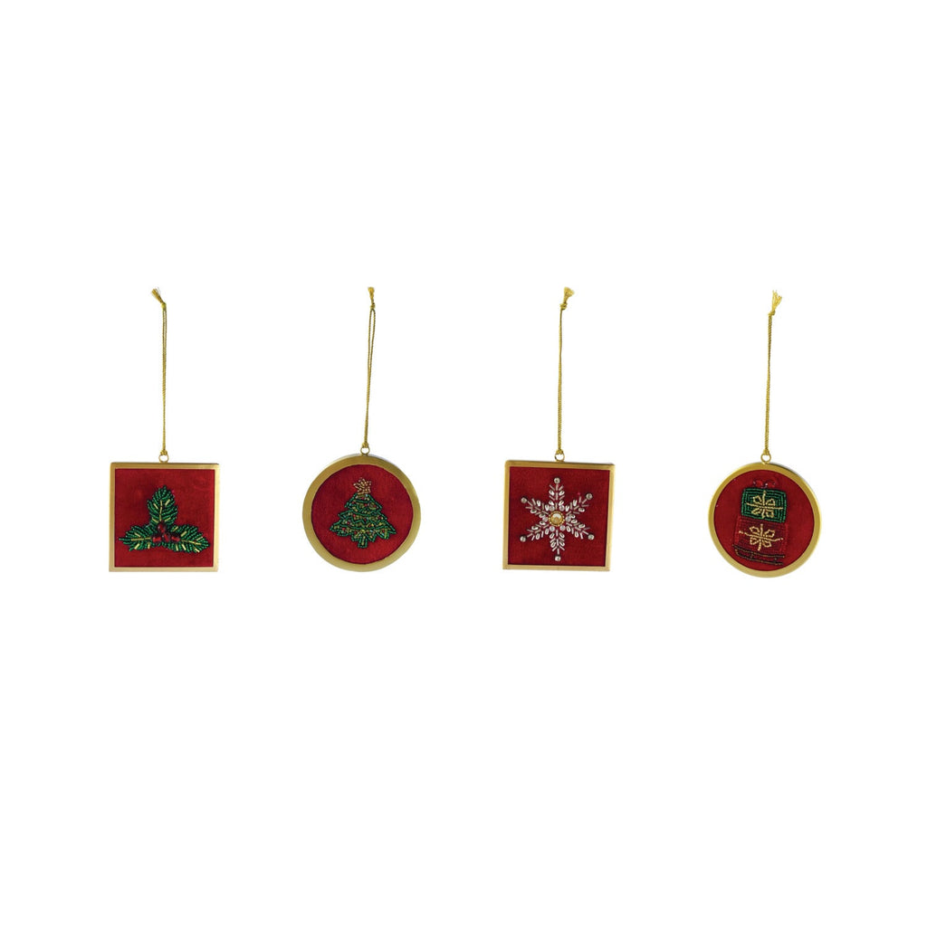 Metal Framed Holiday Ornament