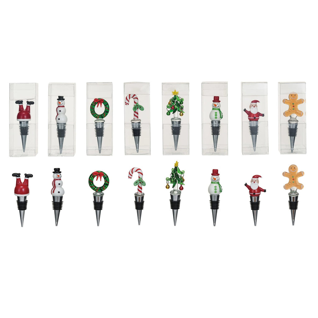 Festive Holiday Wine Bottle Stopper