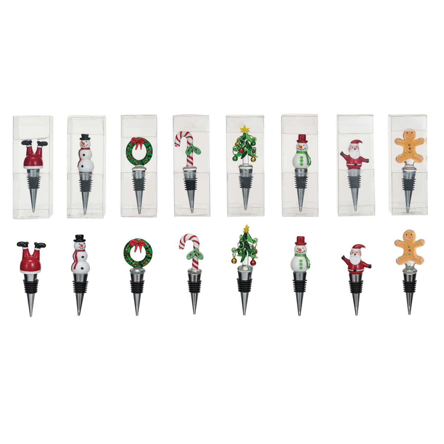 Festive Holiday Wine Bottle Stopper