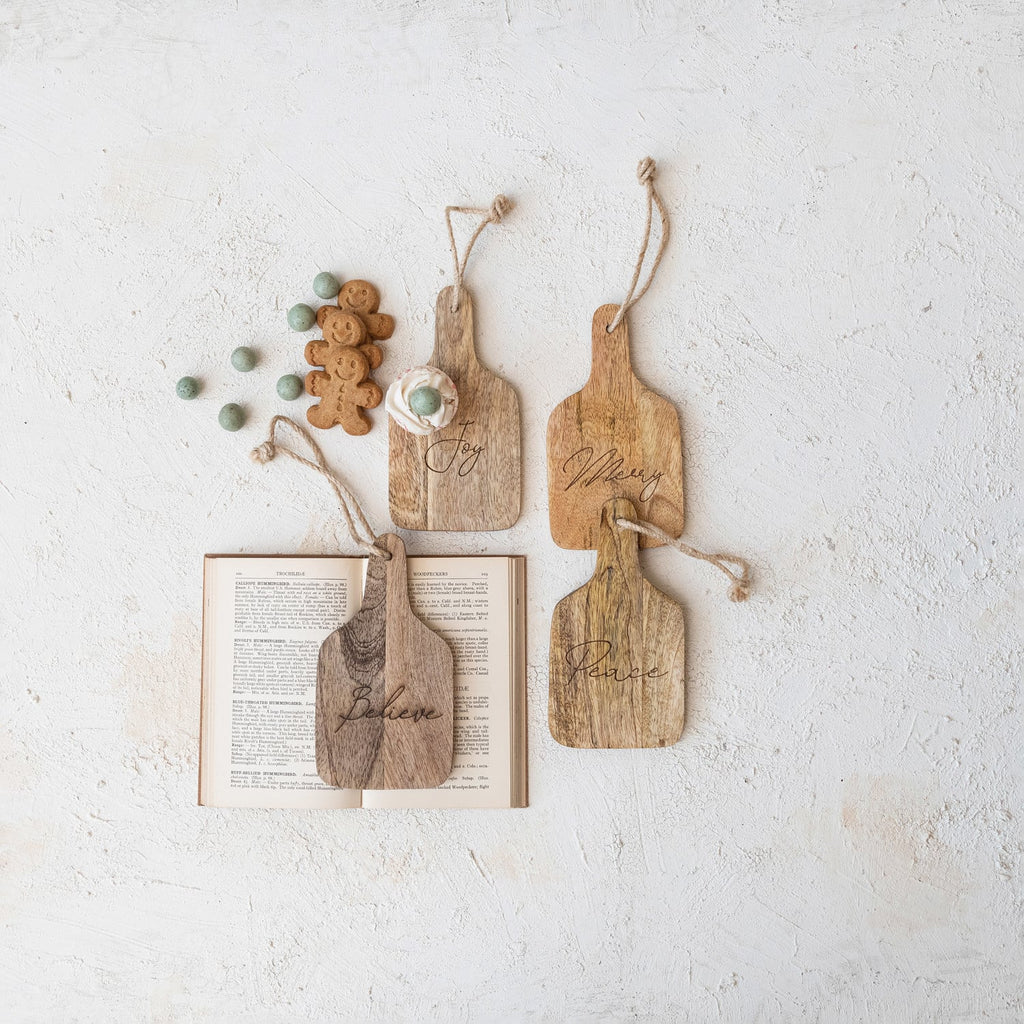 Etched Mango Wood Cheese Board