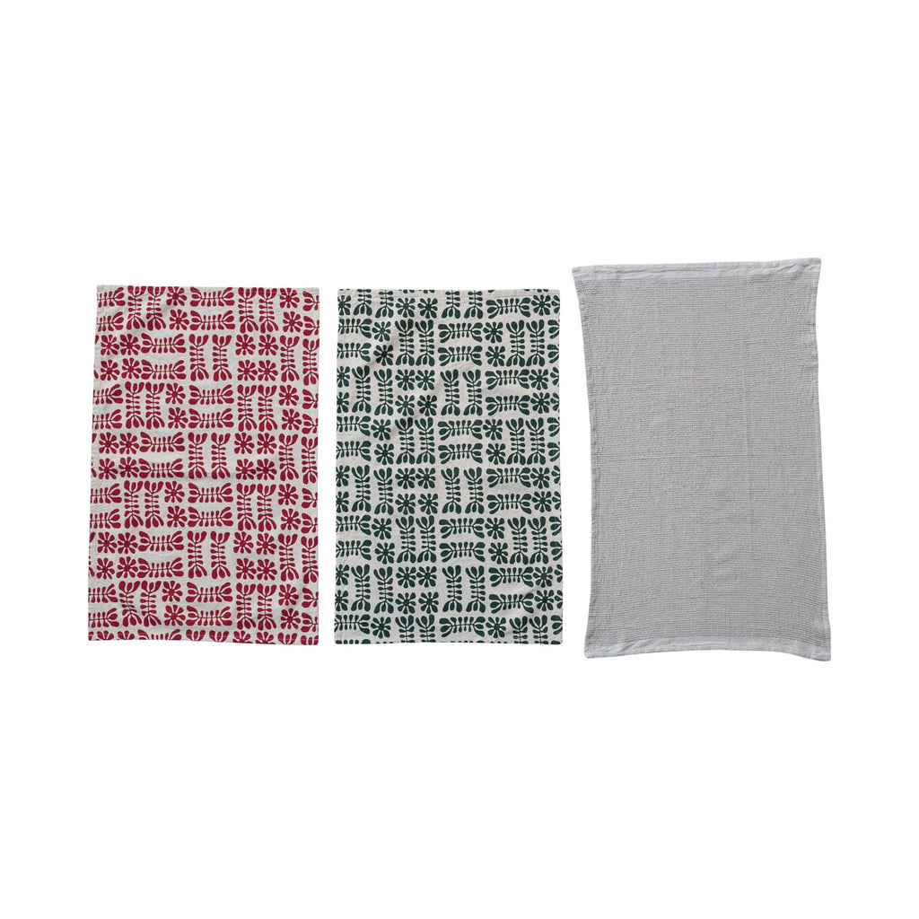 Stonewashed Waffle Weave Cotton Tea Towel