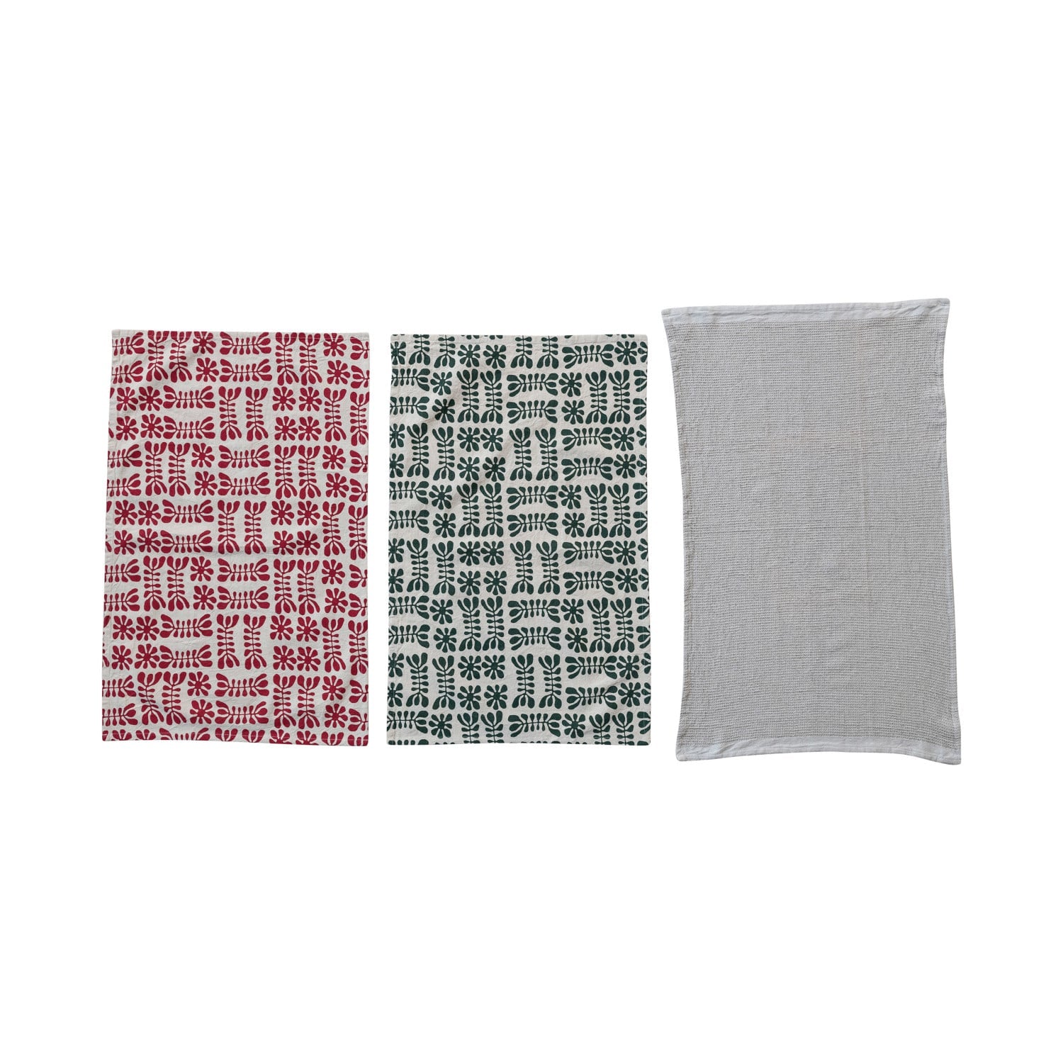 Stonewashed Waffle Weave Cotton Tea Towel