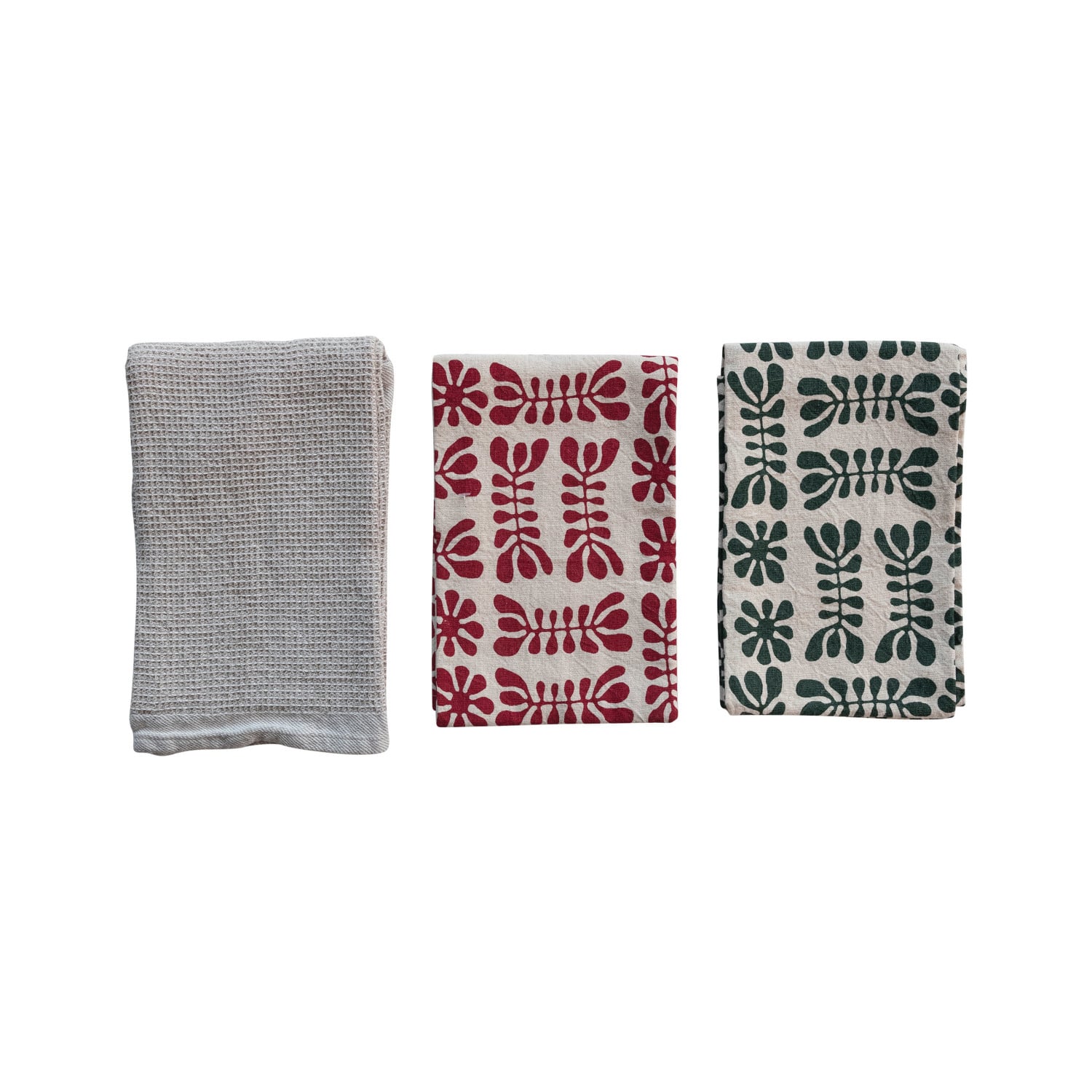 Stonewashed Waffle Weave Cotton Tea Towel