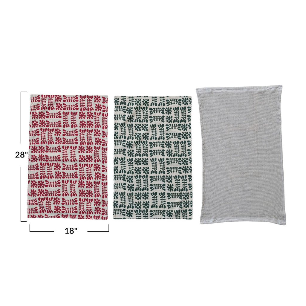 Stonewashed Waffle Weave Cotton Tea Towel