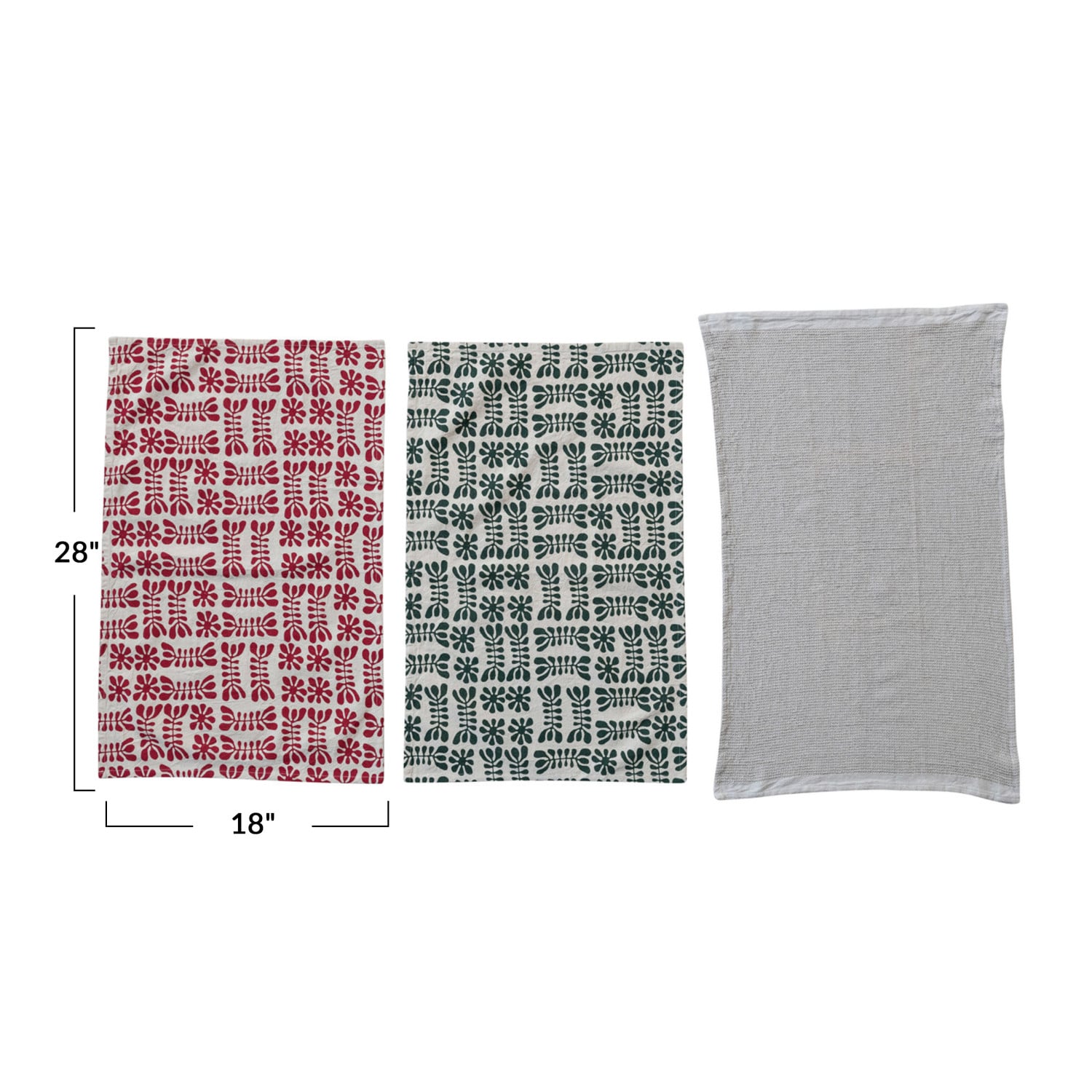 Stonewashed Waffle Weave Cotton Tea Towel