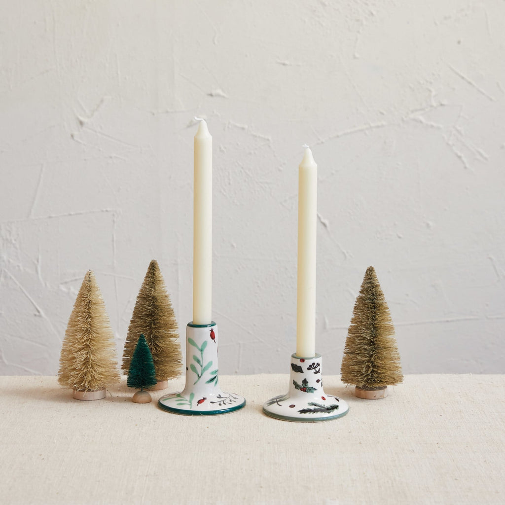 Sprigs and Berries Taper Candle Holder