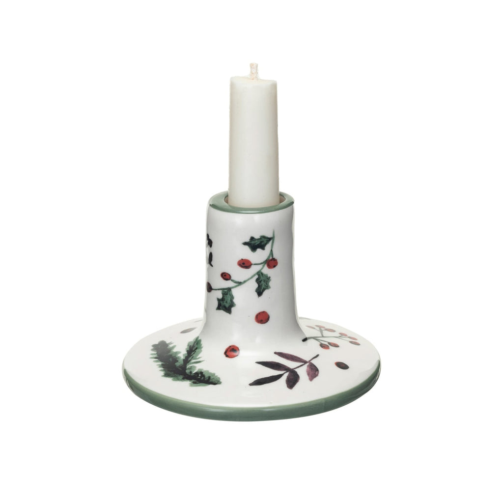 Sprigs and Berries Taper Candle Holder