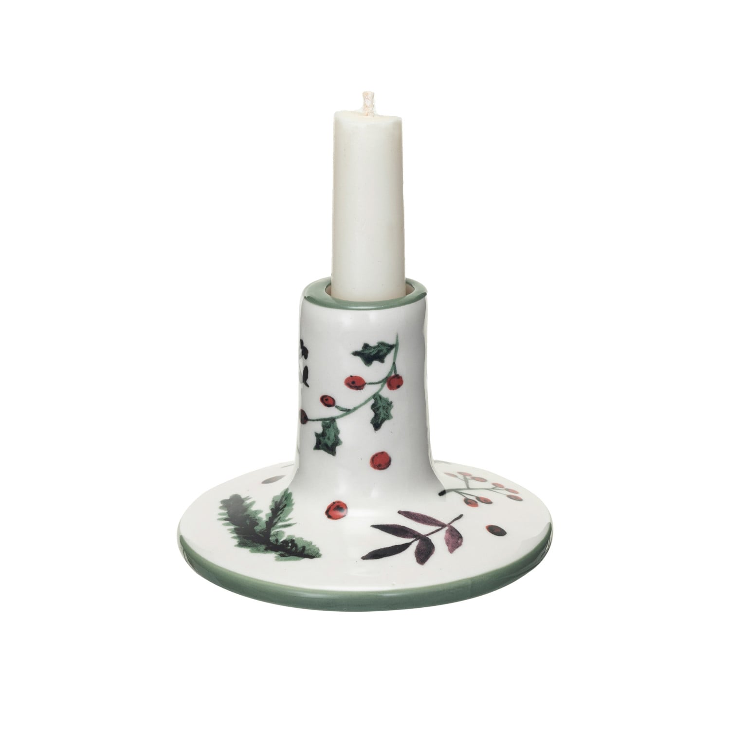 Sprigs and Berries Taper Candle Holder