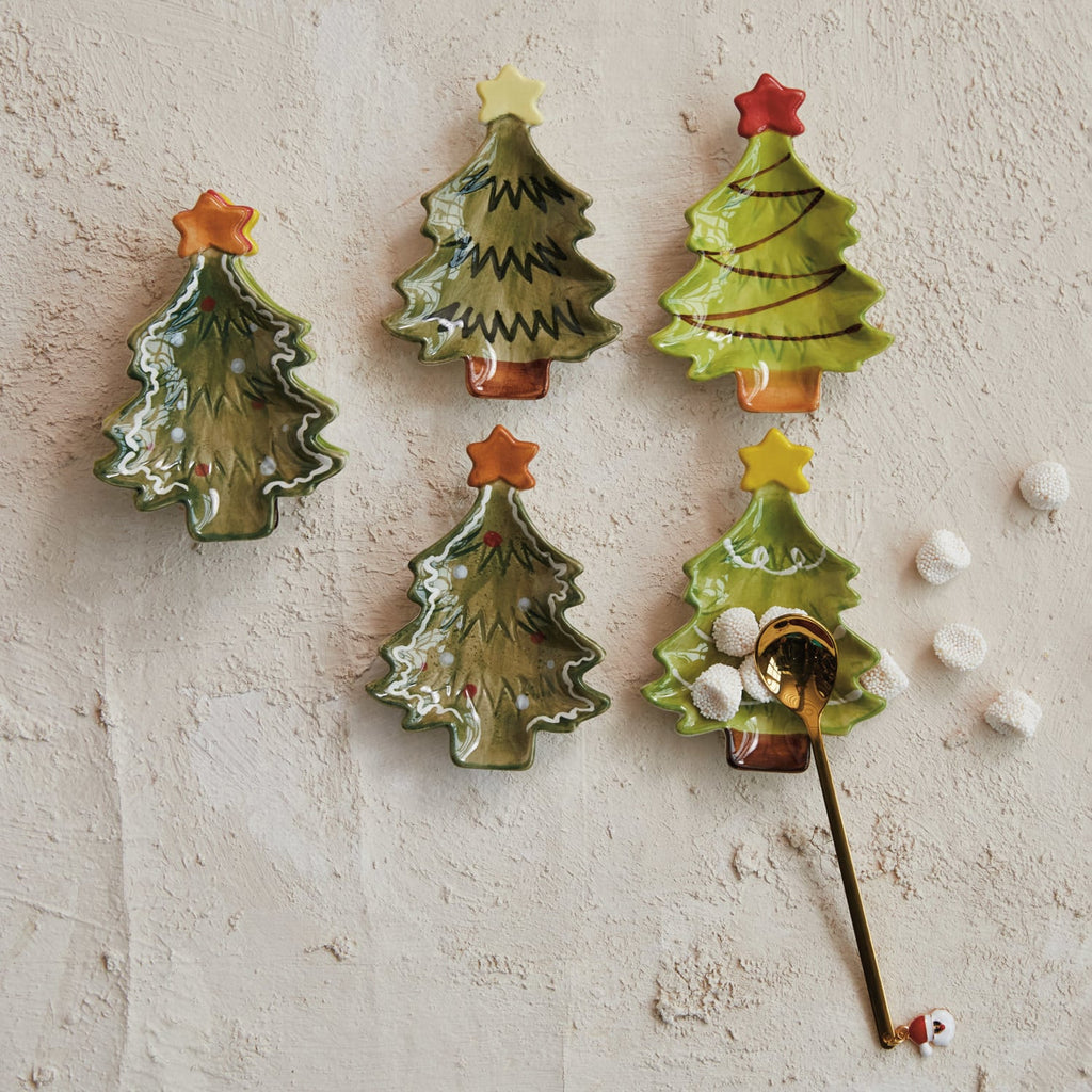 Ceramic Christmas Tree Trinket Dish