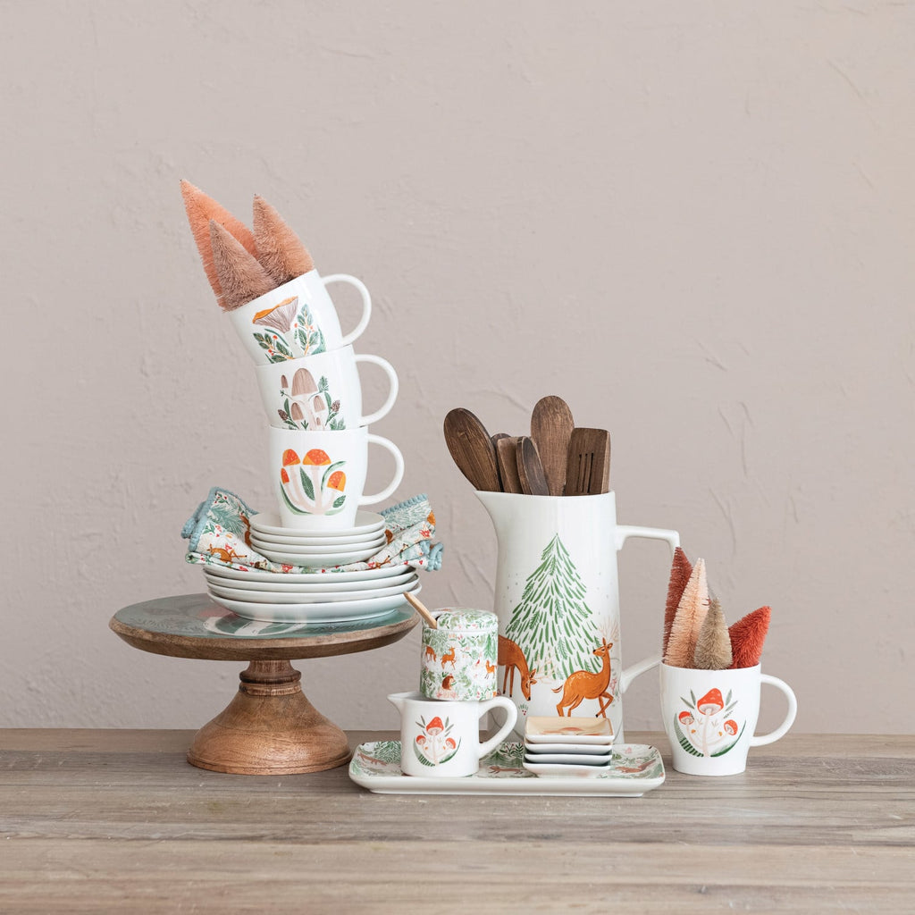 Mushroom Motif Stoneware Mug