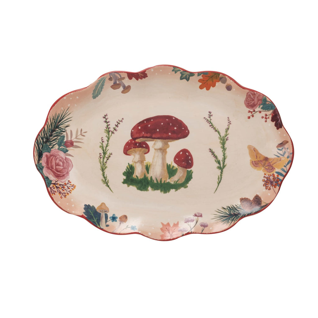 Woodland Flora Ceramic Serving Platter