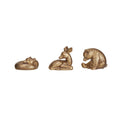 Antique Gold Sleepy Animal Figurine
