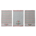 Embroidered Woodland Holiday Tea Towel