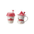 Mushroom Stoneware Mug with Lid