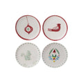 Woodland Holiday Hand-Painted Stoneware Plate