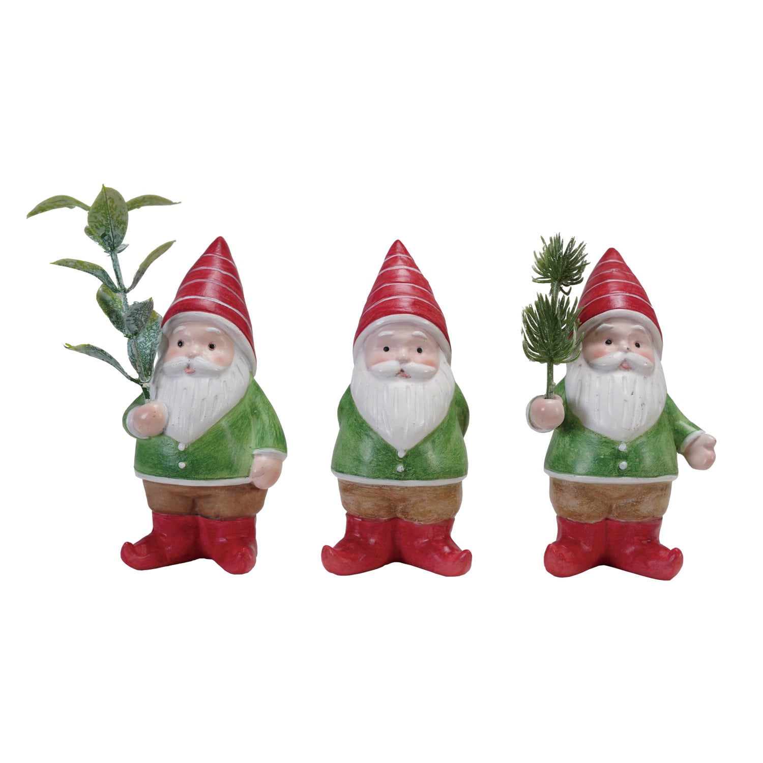 Whimsical Resin Gnome with Faux Succulent