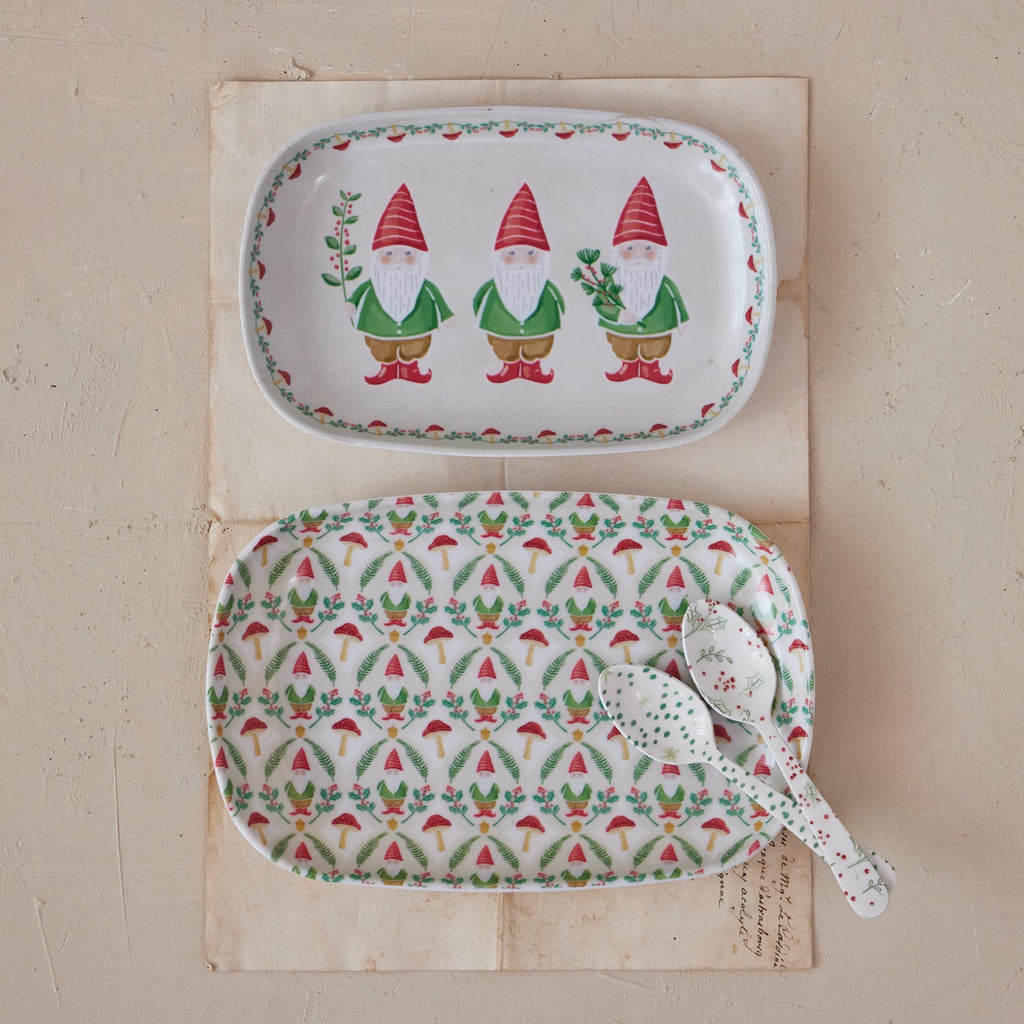 Woodland Holiday Bamboo Fiber Tray Set