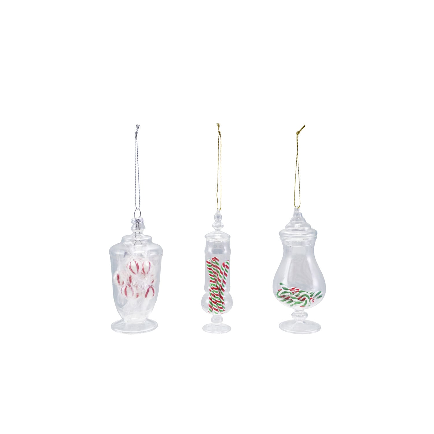 Glass Candy Jar Ornament