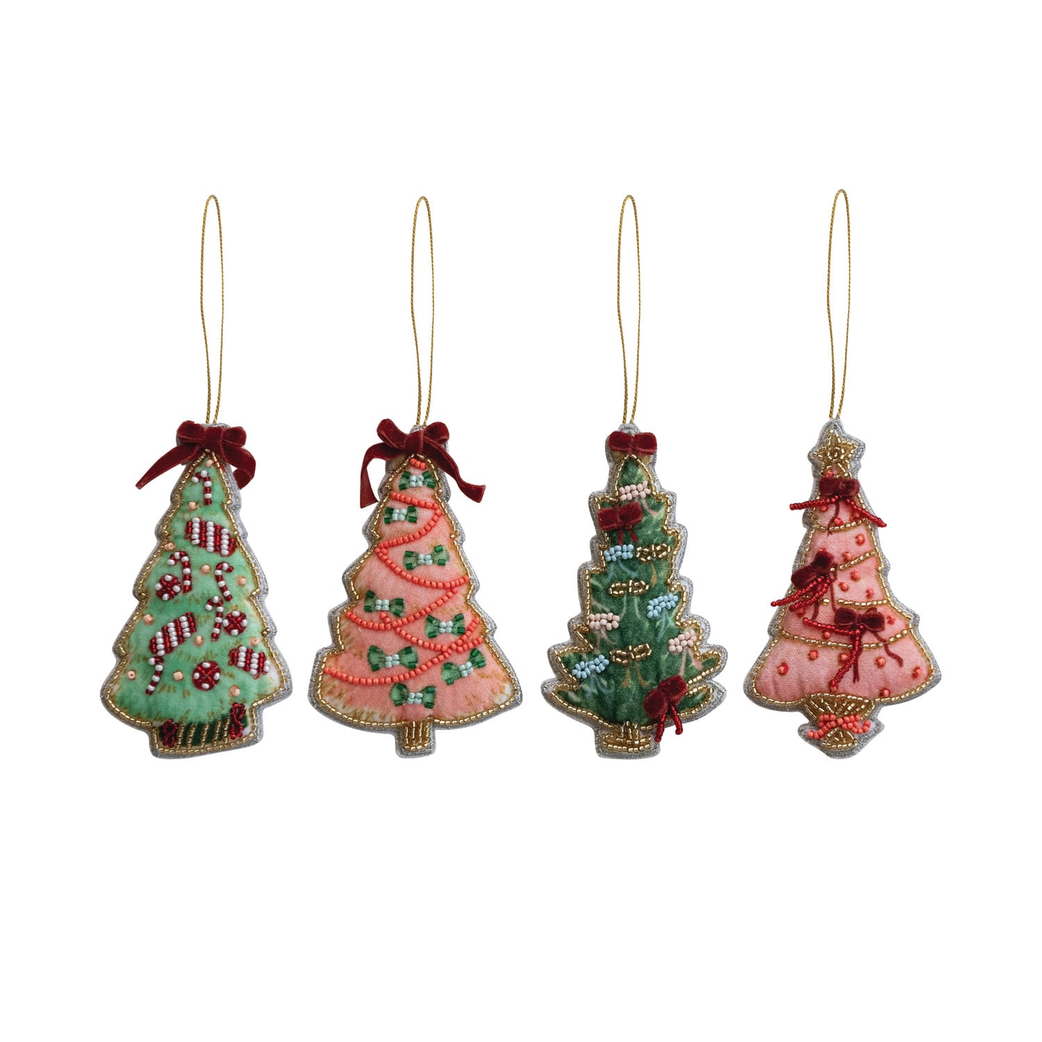 Beaded Glass Christmas Ornament