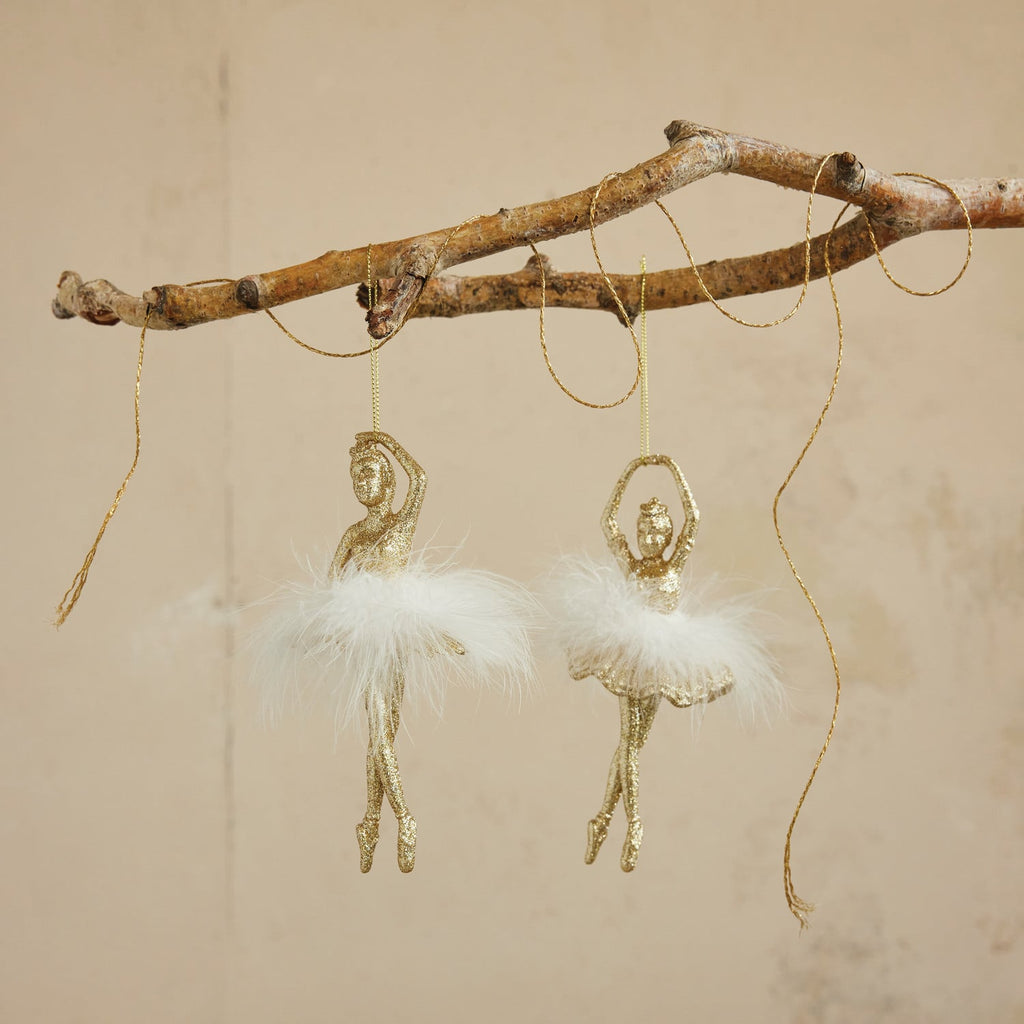 Glittered Ballerina Ornament