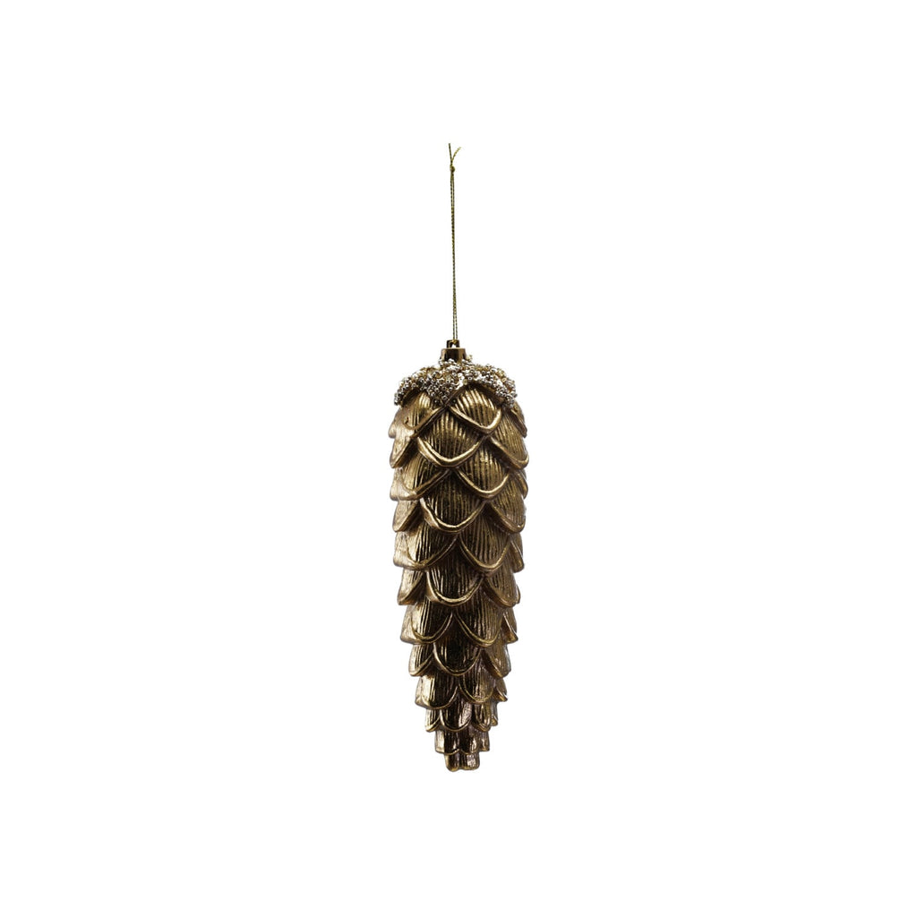 Gold Sequin Pinecone Ornament