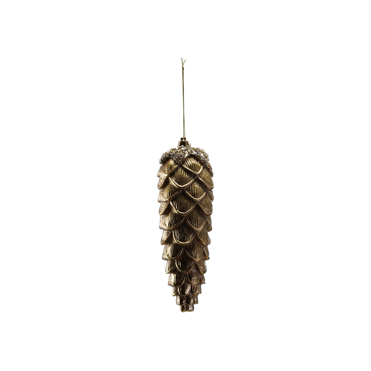 Gold Sequin Pinecone Ornament