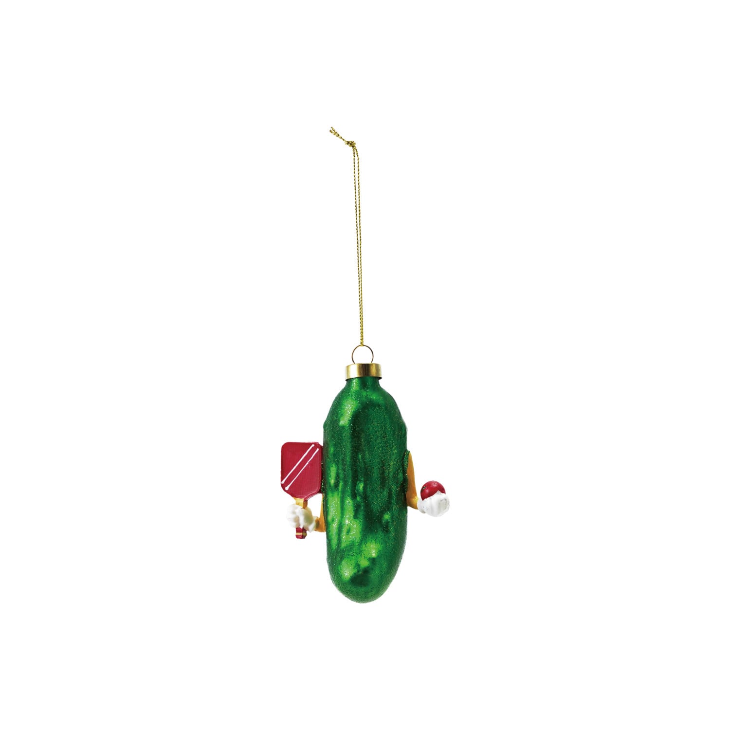 Glass Pickleball Christmas Ornament