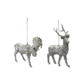 Glittered Holiday Deer Figurine
