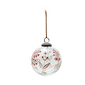 Etched Botanical Glass Ornament