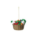 Glittered Vegetable Basket Christmas Ornament